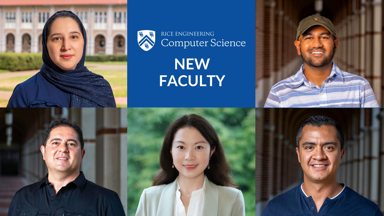 Rice CS five new faculty members Computer Science Rice
